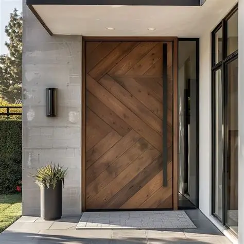 أبواب أكورديون بتصميم خشبي - شركة ديكورات الزهراء